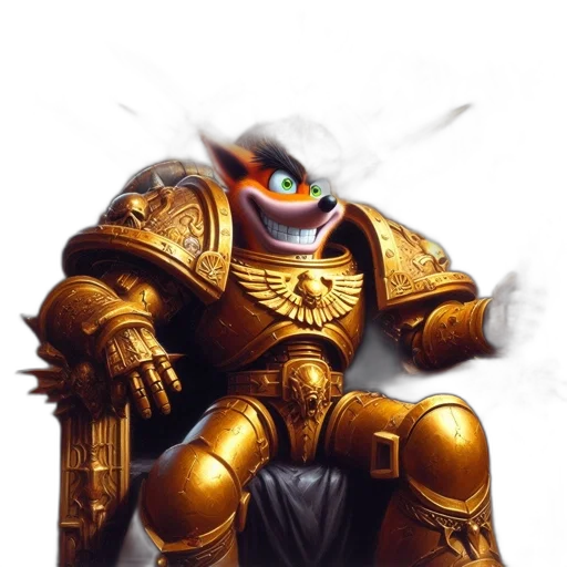 robot, crown, staff, weapon transparent PNG cut-out