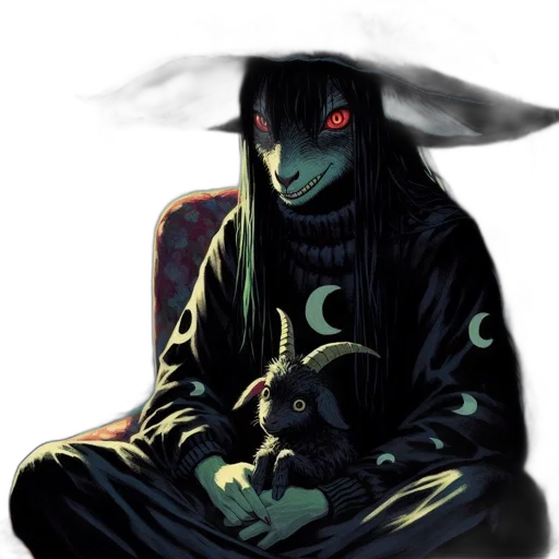 mask, hat, staff, dragon transparent PNG cut-out