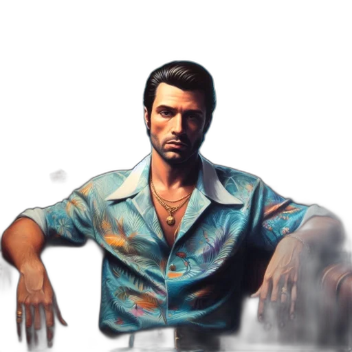 jacket, face, concept art, photorealistic transparent PNG cut-out