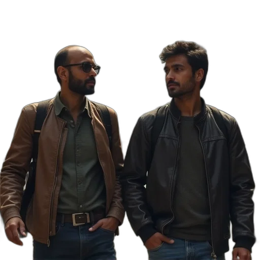 jacket, concept art, forest, city street transparent PNG cut-out
