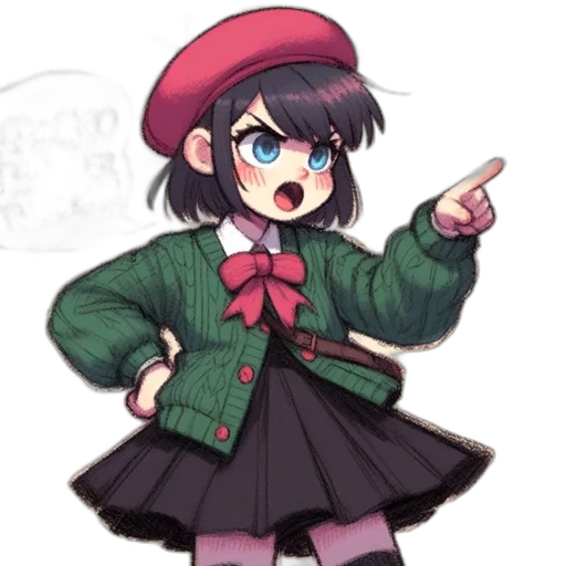 hat, jacket, weapon, staff transparent PNG cut-out