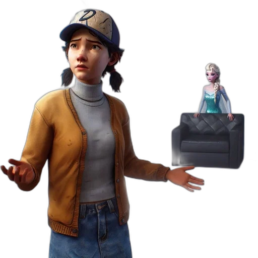 hat, jacket, concept art, 3d render transparent PNG cut-out
