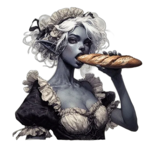food, dress, face, fantasy art transparent PNG cut-out