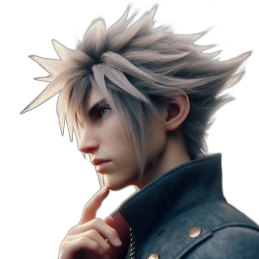 jacket, face, staff, crown transparent PNG cut-out
