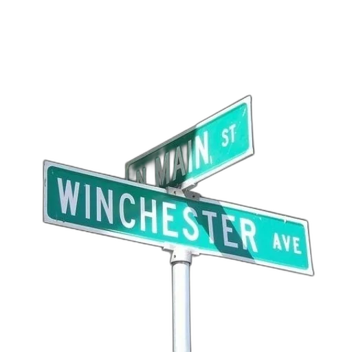 3d render, city street, street, signs transparent PNG cut-out