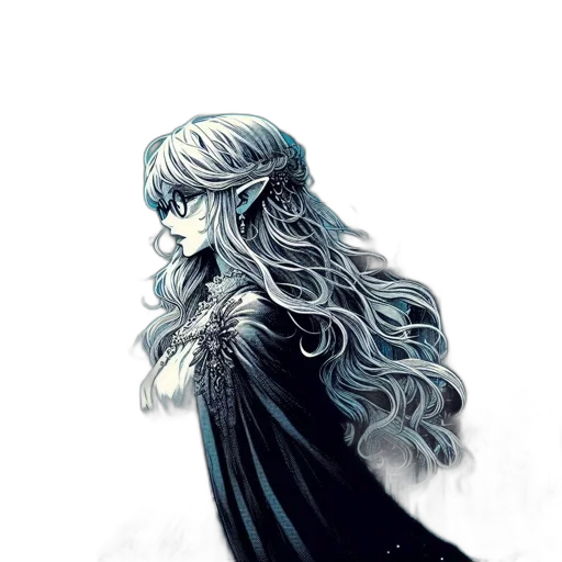 hair, dragon, dress, crown transparent PNG cut-out