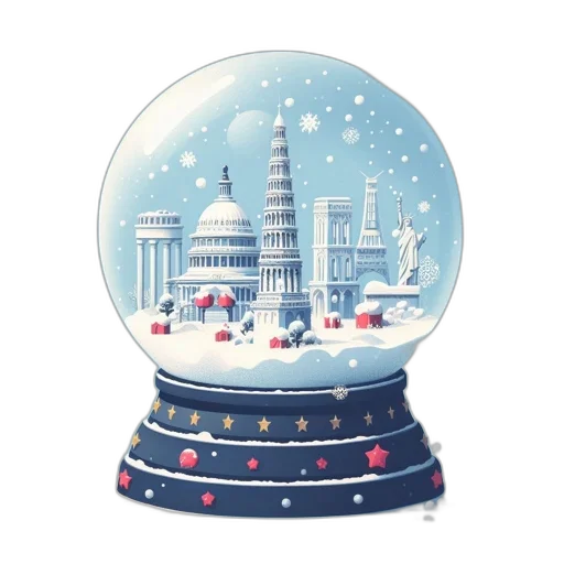 concept art, snow, globe, features transparent PNG cut-out