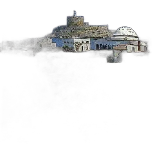 building, staff, crown, robot transparent PNG cut-out