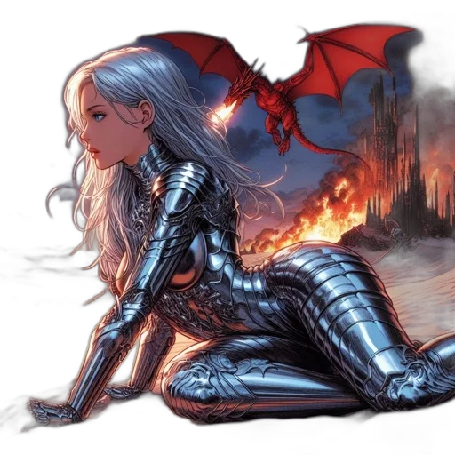 dragon, fantasy art, comic book art, concept art transparent PNG cut-out