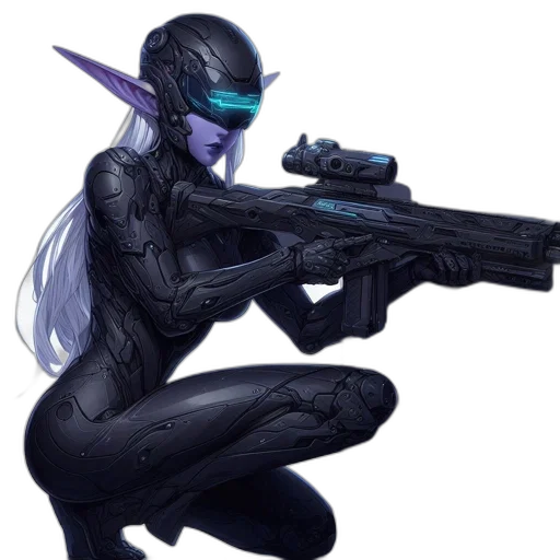 weapon, concept art, comic book art, cyberpunk transparent PNG cut-out