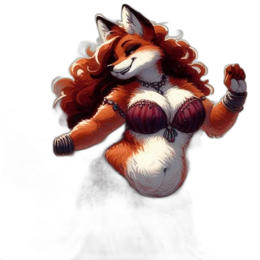 dress, staff, animal, concept art transparent PNG cut-out