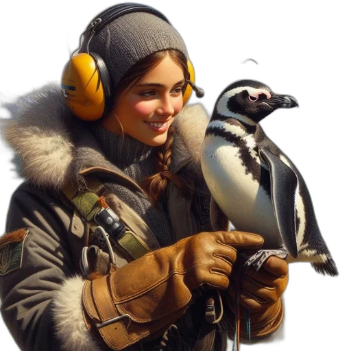 jacket, animal, staff, concept art transparent PNG cut-out