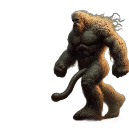 creature, animal, staff, hair transparent PNG cut-out