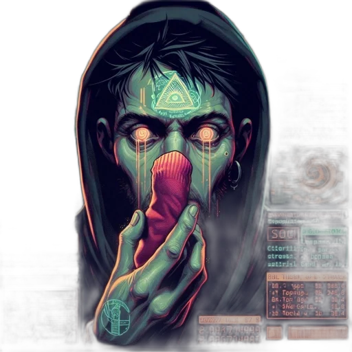 mask, face, cyberpunk, concept art transparent PNG cut-out