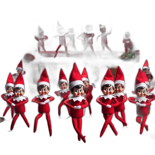 staff, concept art, 3d render, festive transparent PNG cut-out