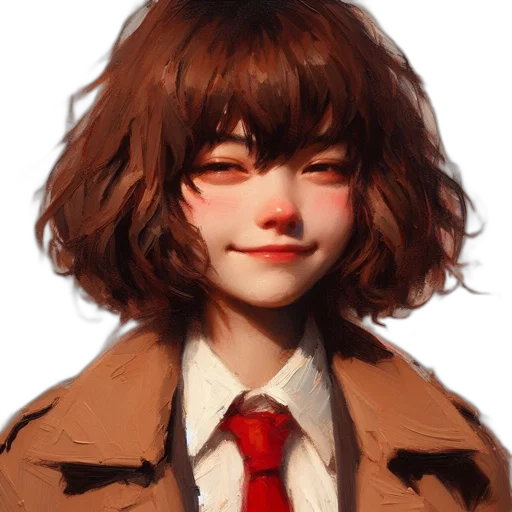 jacket, face, robot, hair transparent PNG cut-out