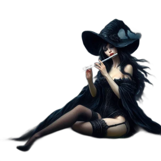 hat, dress, fantasy art, concept art transparent PNG cut-out