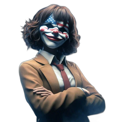 face, mask, staff, comic book art transparent PNG cut-out