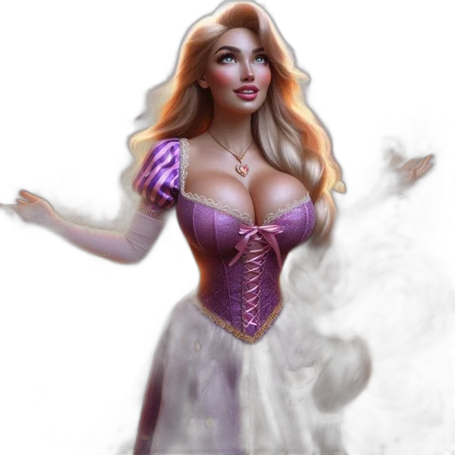 dress, fantasy art, concept art, 3d render transparent PNG cut-out