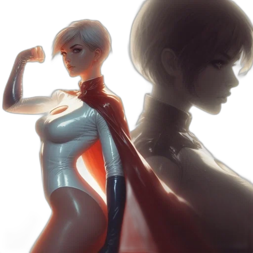 robot, dress, concept art, comic book art transparent PNG cut-out