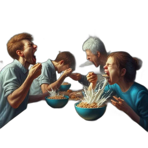 food, oil painting, photorealistic, 3d render transparent PNG cut-out