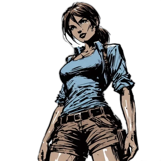 comic book art, concept art, cartoon, fantasy art transparent PNG cut-out