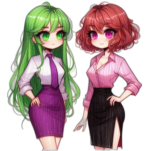 dress, pixel art, anime, concept art transparent PNG cut-out