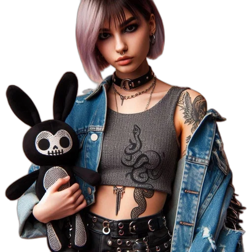 jacket, jewelry, robot, cyberpunk transparent PNG cut-out