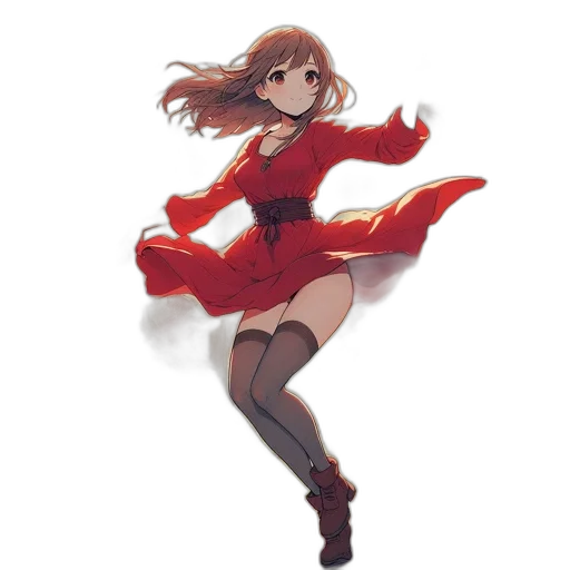 dress, staff, weapon, flower transparent PNG cut-out