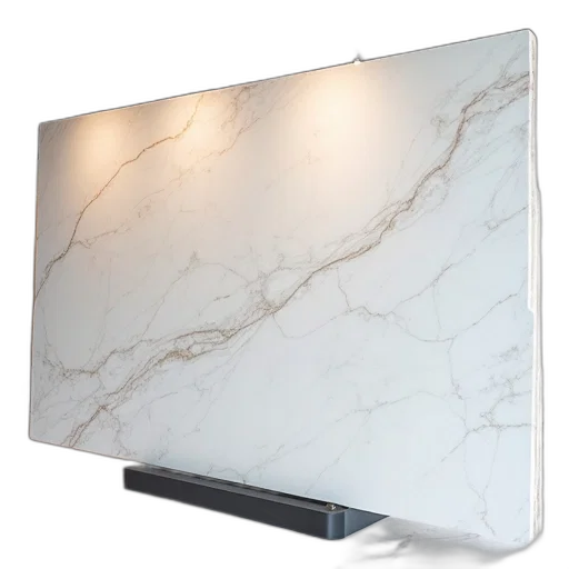 3d render, large, white, marble transparent PNG cut-out