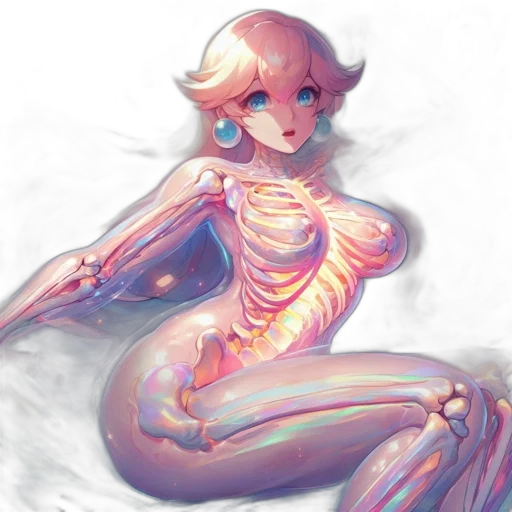 creature, dress, robot, vaporwave transparent PNG cut-out