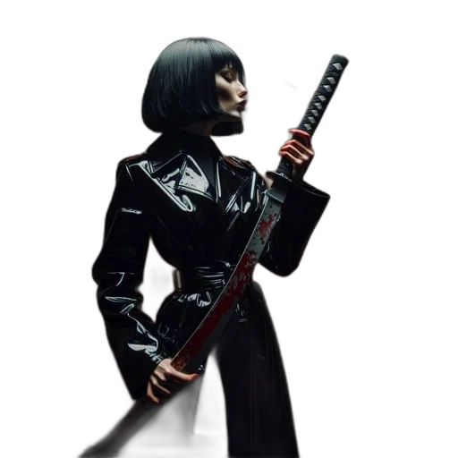 staff, sword, weapon, jacket transparent PNG cut-out
