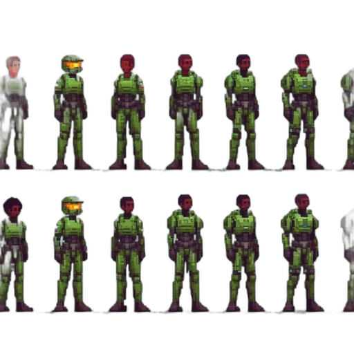 robot, pixel art, concept art, 3d render transparent PNG cut-out
