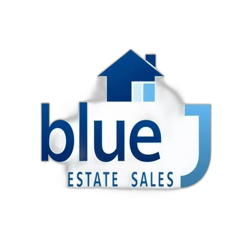 blue, estate, sales, logo transparent PNG cut-out