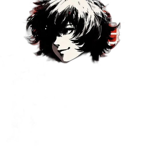 mask, face, hair, weapon transparent PNG cut-out