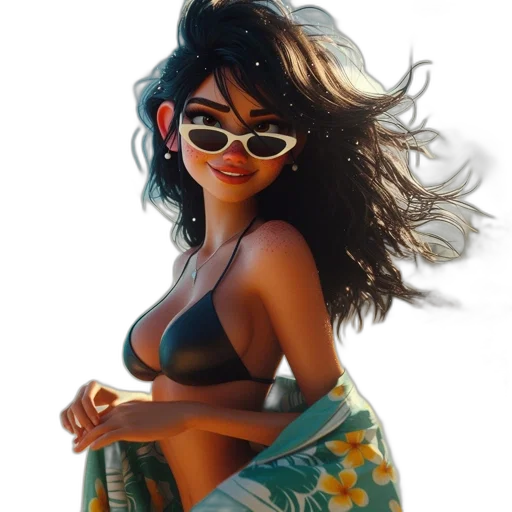 dress, concept art, 3d render, comic book art transparent PNG cut-out