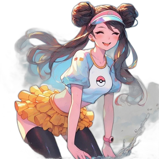 dress, creature, staff, watercolor transparent PNG cut-out