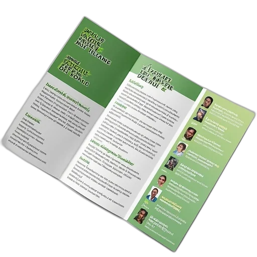 green, detailed, brochure, salon transparent PNG cut-out