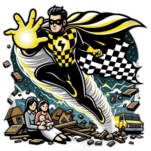 comic book art, cartoon, concept art, superhero transparent PNG cut-out