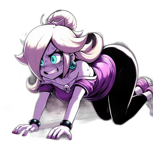 creature, robot, staff, hair transparent PNG cut-out