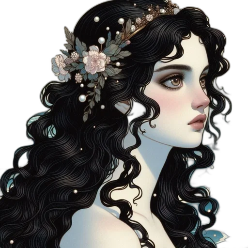 crown, dress, jewelry, fantasy art transparent PNG cut-out