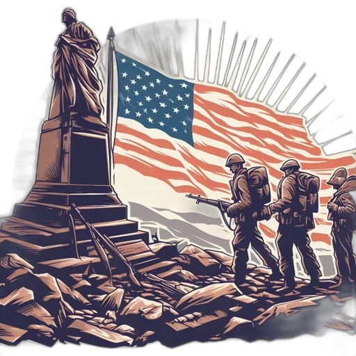 concept art, american, flag, flutters transparent PNG cut-out