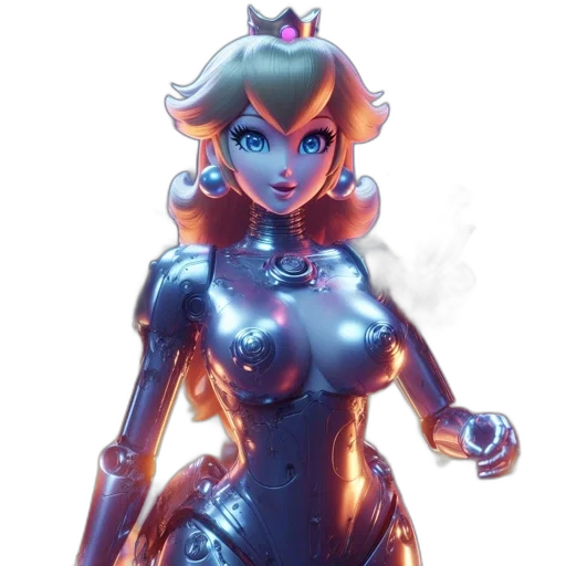 robot, crown, dress, concept art transparent PNG cut-out
