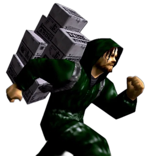 robot, weapon, jacket, 3d render transparent PNG cut-out