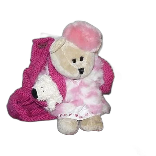 jacket, stuffed, animal, pink transparent PNG cut-out