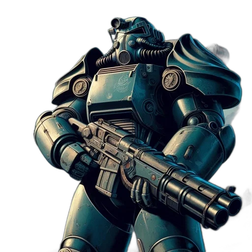 robot, weapon, concept art, 3d render transparent PNG cut-out