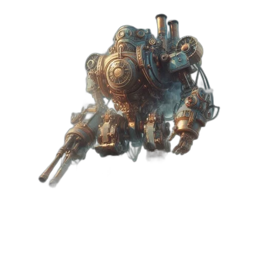 robot, weapon, staff, creature transparent PNG cut-out