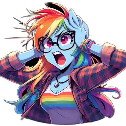 jacket, hair, staff, cartoon transparent PNG cut-out
