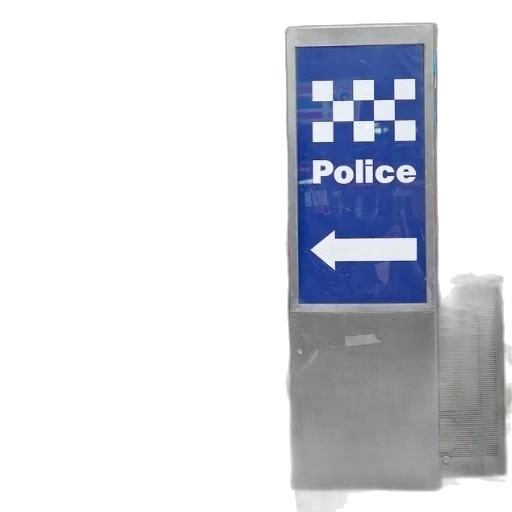 weapon, staff, city street, sign transparent PNG cut-out