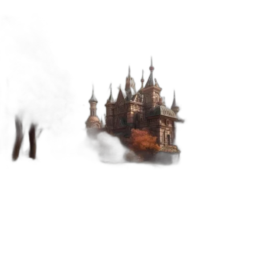 crown, dragon, sword, building transparent PNG cut-out
